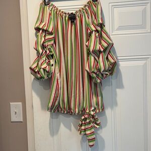 Coco Bianco Multicolor Striped Blouse